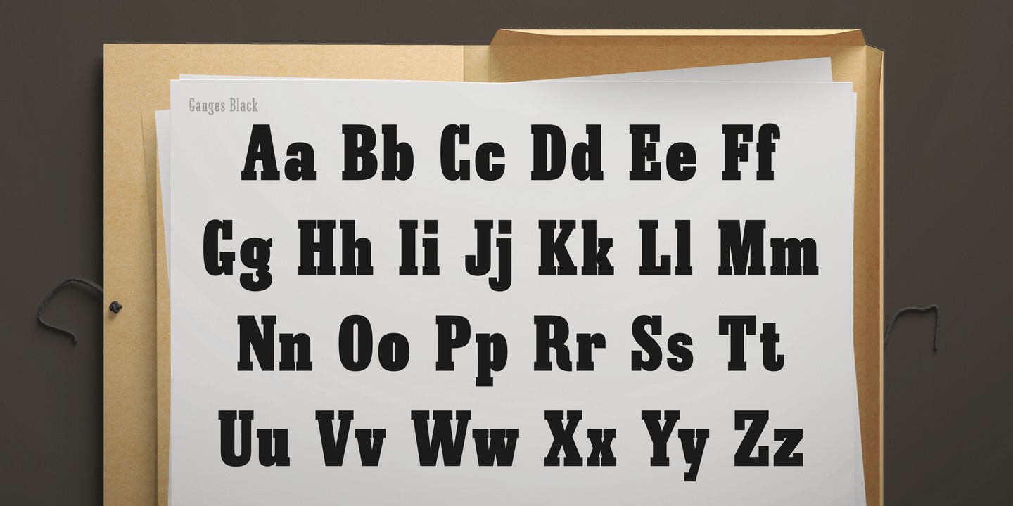 Ganges Slab Book Italic Font preview